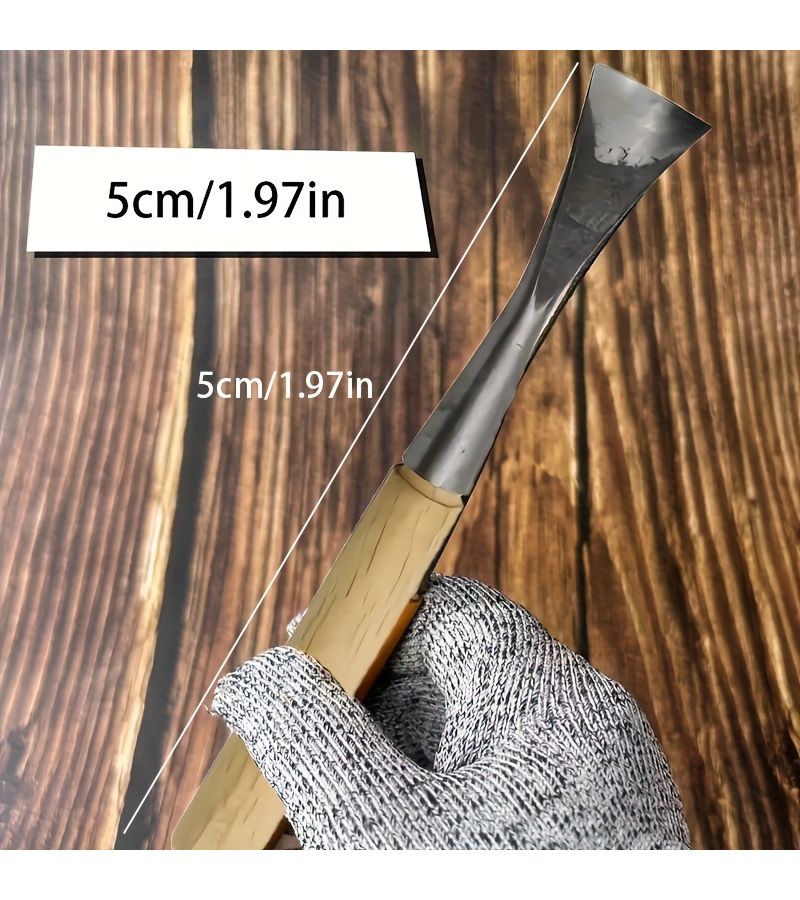 5mm Woodworking Chisel Set 3 Pcs Roughing Taper Chisels Carving Hand Tools - Image 2