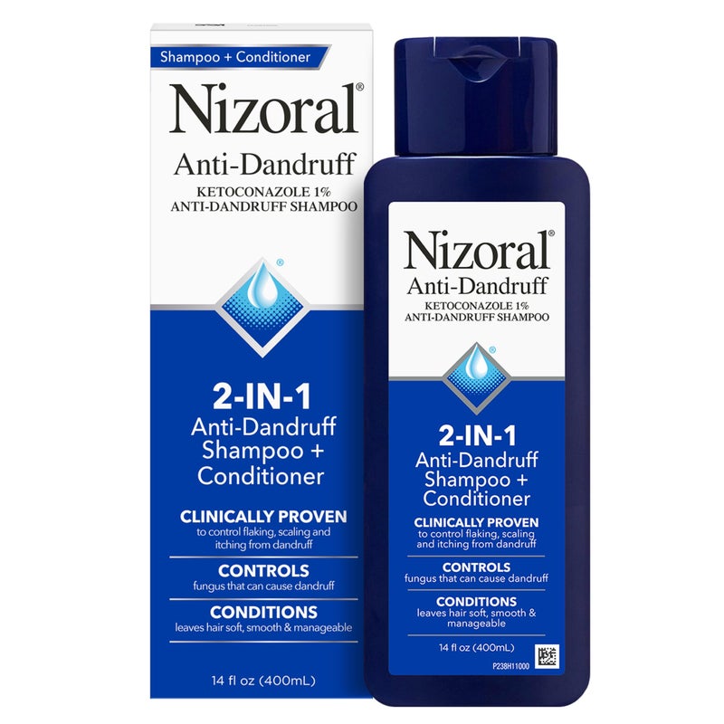 Nizoral 2-in-1 Anti Dandruff Shampoo and Conditioner, 14 Fl Oz, 1% Ketoconazole - Image 1