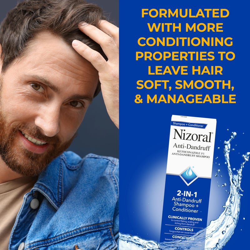 Nizoral 2-in-1 Anti Dandruff Shampoo and Conditioner, 14 Fl Oz, 1% Ketoconazole - Image 4