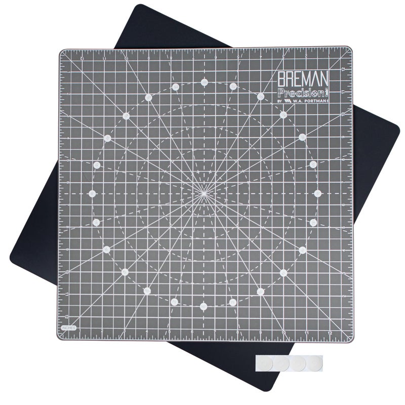 مجموعة حصائر قطع دوارة ذاتية الشفاء من WA Portman 13x13 بوصة حصائر قطع دوارة للخياطة والحرف اليدوية مع قاعدة غير قابلة للانزلاق مع مقبض دوران 360 درجة