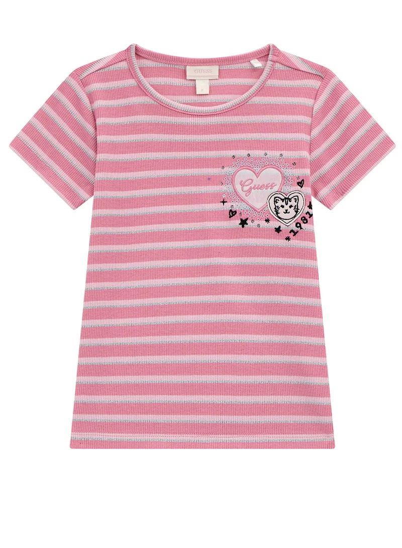 GUESS Kids Graphic Crew Neck T-Shirt