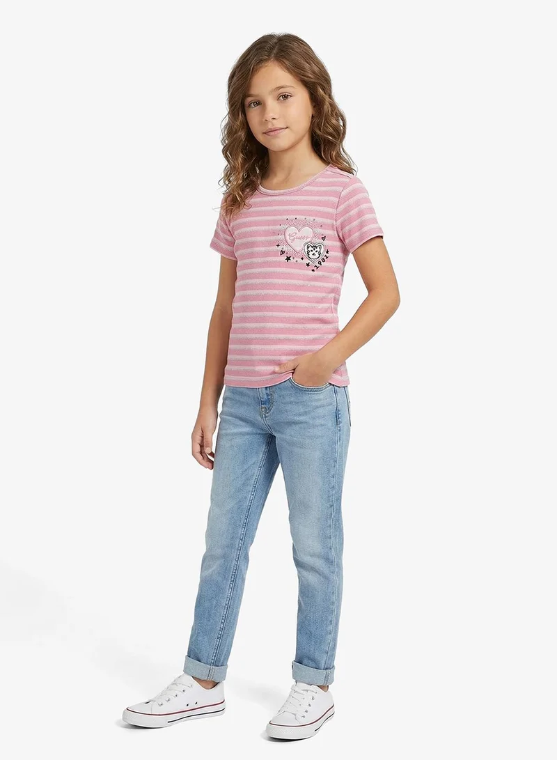GUESS Kids Graphic Crew Neck T-Shirt