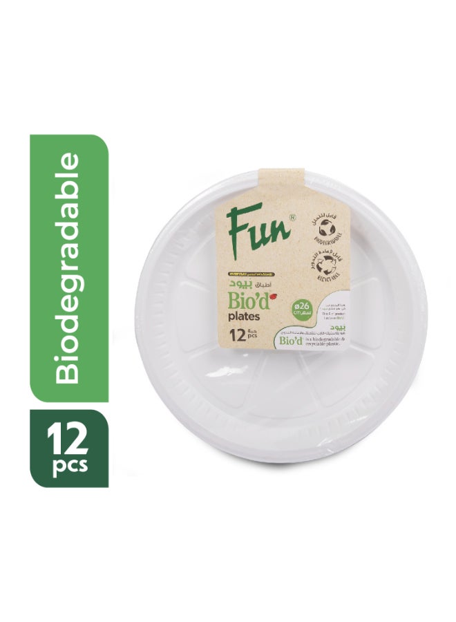 Fun Biodegradable Plates 12 Pcs  - Image 1