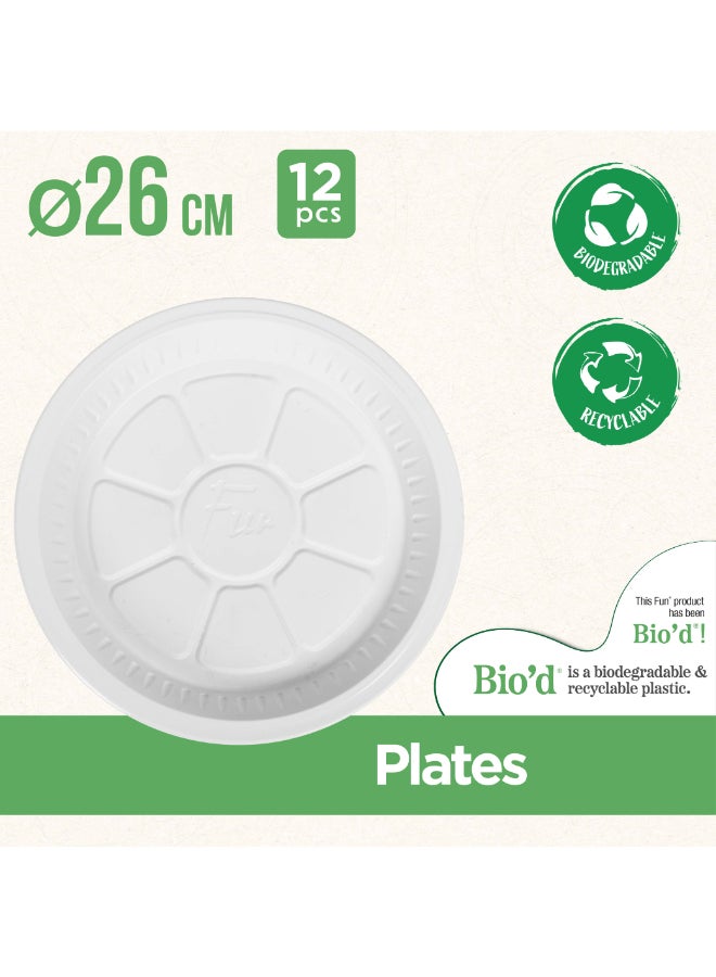 Fun Biodegradable Plates 12 Pcs  - Image 2