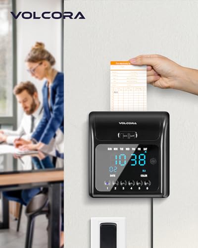 Volcora 100 Pack Time Cards for Employees 2 Sided 7.4 x 3.4" Sprint for Volcora Time Clock, Timecards Monthly for Time Recorder, Overtime and Total Hours Included - Image 5