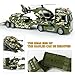 Dwi Dowellin Green Military Big Truck Toys256 Semi Truck Toy with Helicopters and TankArmy Toys with Lights SoundsBirthday Gift for 2 3 4 5 Years Old Boys and Girls - Image 4