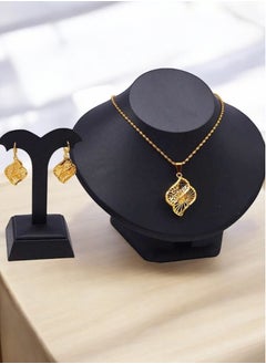 GOLDMAX 21k Gold Plated Necklace & Earrings Jewelry Set For Women  - Image 1