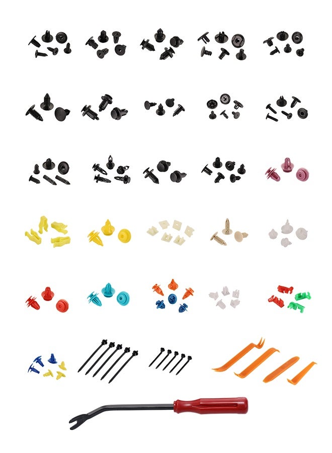LAWAZIM Auto Fastener Clips With Clips Removal Tool -1195pcs - Assorted Car Push Retainer Clips and Plastic Rivets Kit, Bumper, Fender, Door Trim Panel Fasteners for Universal Vehicle Repair - Image 2