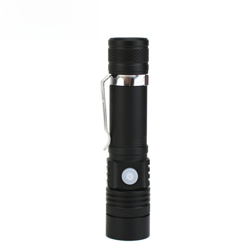 new T6 USB rechargeable outdoor daily portable telescopic zoom LED strong light long-range flashlight(Color boxed [hand TV color box 18650 battery]) - Image 5
