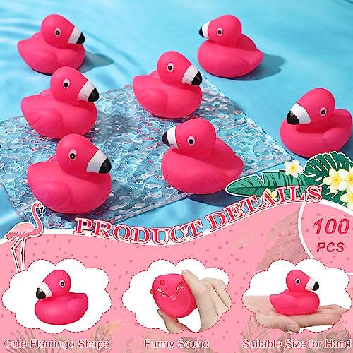 Honoson هونوسون 100 قطعة من بطاطس الفلامنجو المطاطية باللون الوردي هدايا حفلات - Image 5