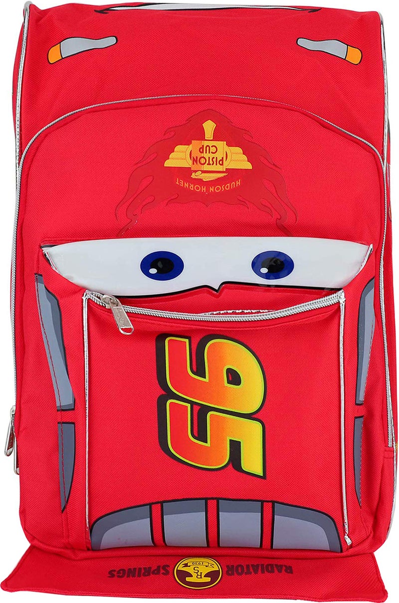 Ruz Pixar Cars Lightning McQueen Shape 16 inch Large School Backpack - Image 1
