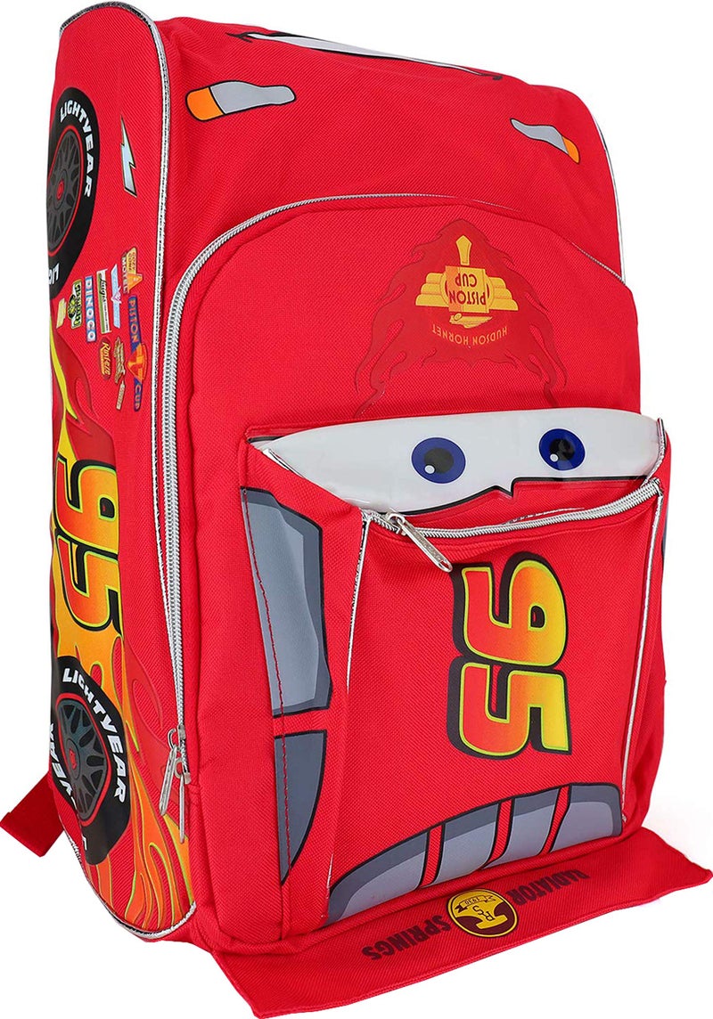Ruz Pixar Cars Lightning McQueen Shape 16 inch Large School Backpack - Image 2