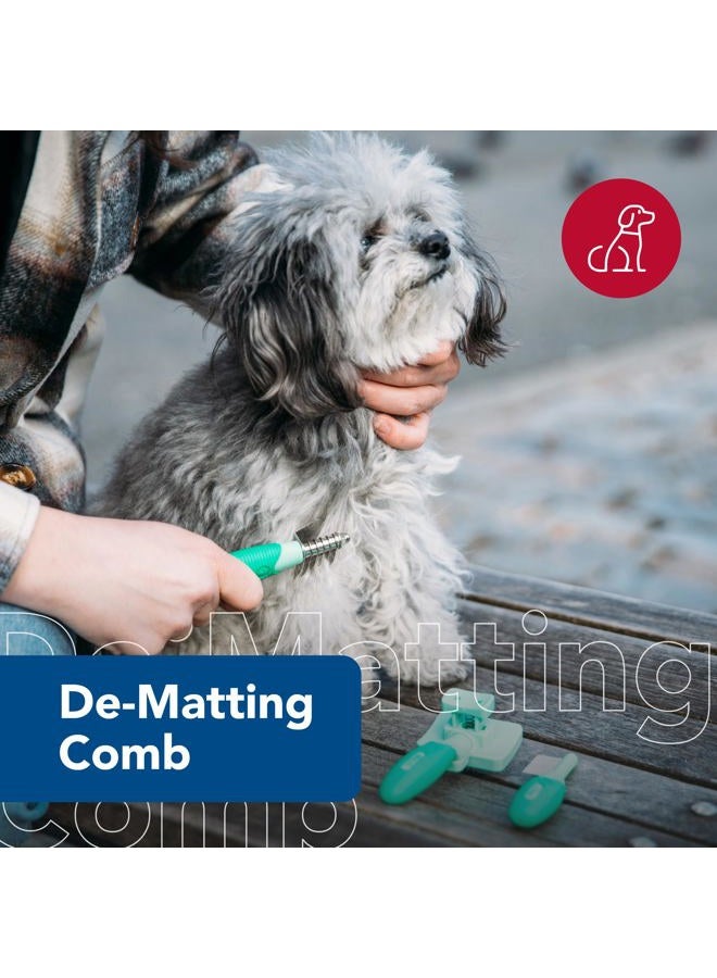 Coastal Pet Li'l Pals Stainless Steel De-Matting Comb - Easy-Grip Handle for Pet Grooming Small Dogs - Image 2