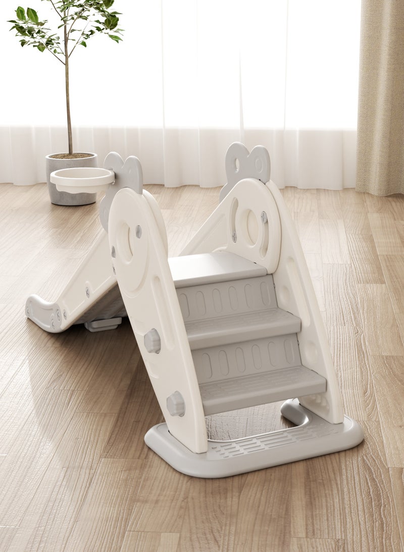 فول جوي زحليقه اطفال مع طوق كرة السلة، 2 في 1 زحليقه للأطفال الصغار والأولاد والبنات المتسلقين، ألعاب داخلية وخارجية - Image 4