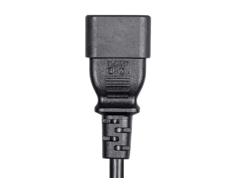 Monoprice كابل تمديد من مونو برايس - IEC 60320 C14 إلى IEC 60320 C13، 10 أمبير، 1250 واط، 3 دبابيس، 18AWG، 4 أقدام، أسود - Image 5
