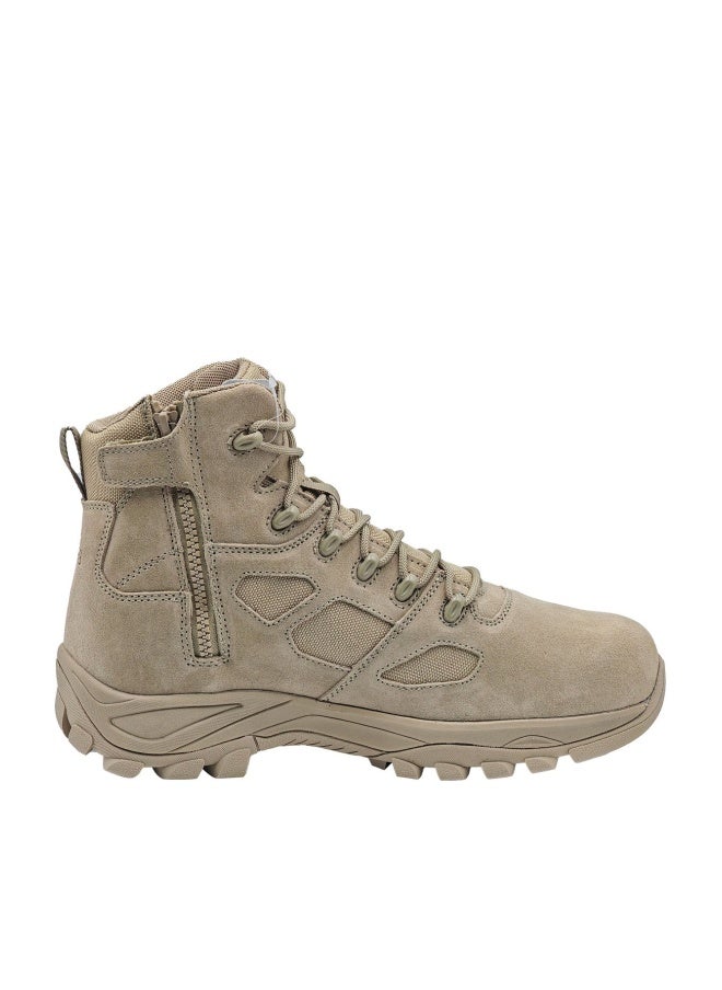 JCB 6" Stealth Tactical Boot with Side Zipper for Men – Desert Tan Combat Military Safety Boot – Composite Toe – JCBT-001 - Image 2