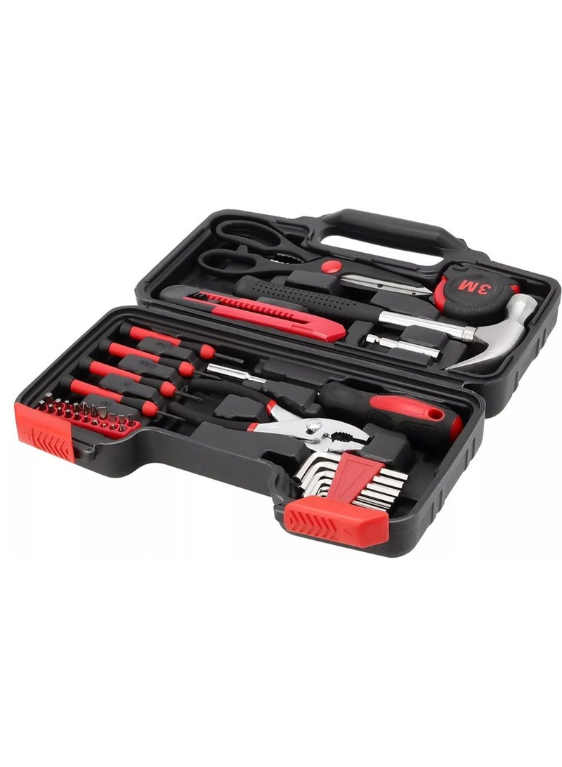 LOOPITYS 39-Piece Tool Set General Household/Garage/Office Hand Tool kit With Plastic Storage Toolbox Case - Image 4