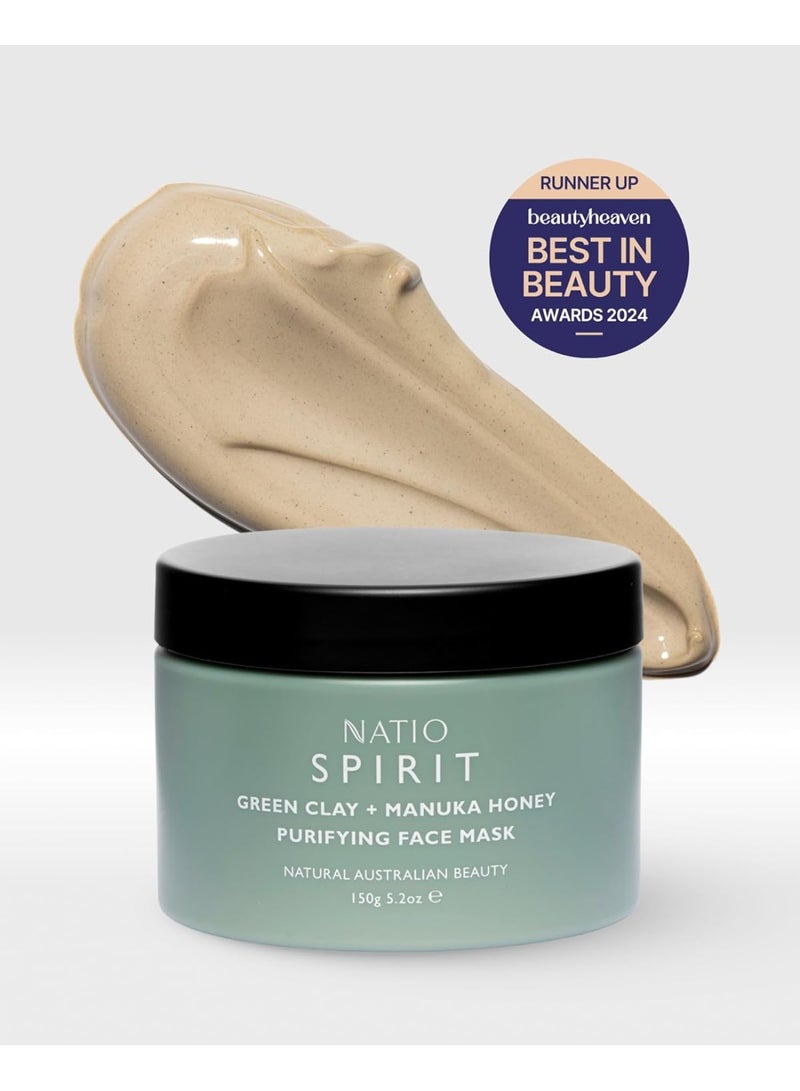 Natio Spirit Green Clay + Manuka Honey Purifying Face Mask 150 g - Image 2
