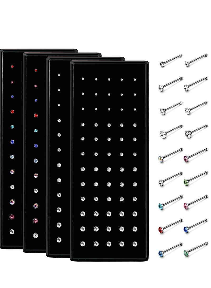 Hypoallergenic Stainless Steel L Shaped Nose Studs for Men and Women 1.5mm 2mm 2.5mm Ideal for Nostrial Piercing Body Jewelry - Image 1