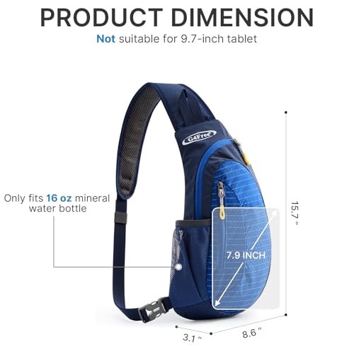 G4Free Sling Bag for Men Women, Small Crossbody Backpack Lightweight Chest Shoulder Bags for Travel, Outdoor and Sports (Blue) - Image 4