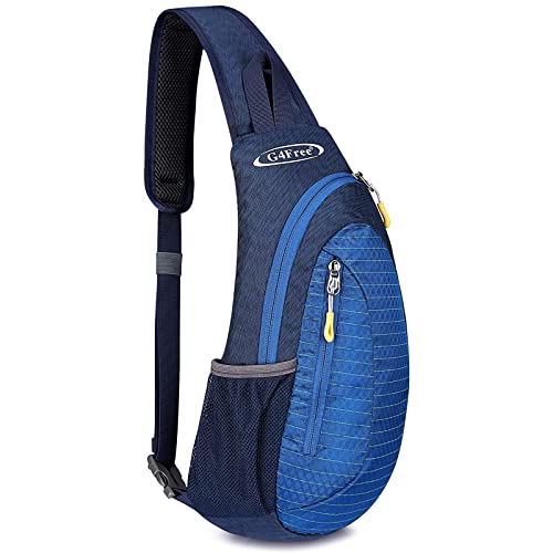G4Free Sling Bag for Men Women, Small Crossbody Backpack Lightweight Chest Shoulder Bags for Travel, Outdoor and Sports (Blue) - Image 1