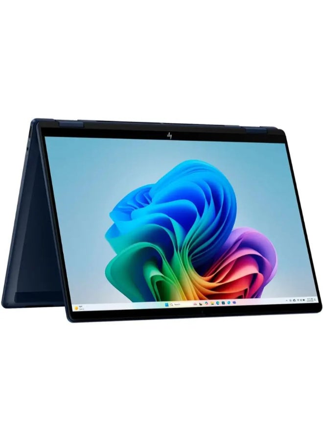 HP (نسخة مطورة) لابتوب أومني بوك إكس فليب الشخصي بشاشة تعمل باللمس مقاس 14 بوصة بدقة Full HD، مع معالج كور ألترا 7 256V/ذاكرة RAM 16GB/قرص SSD سعة 4TB/رسومات إنتل آرك/ويندوز 11 هوم باللون الأزرق الجوي - Image 1
