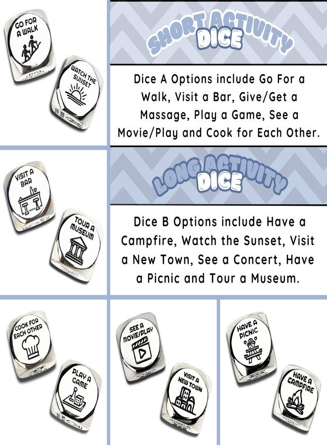 Luck Lab نرد ليلة الحظ - محدد الأنشطة للأزواج مع حقيبة تخزين من المخمل - Image 5