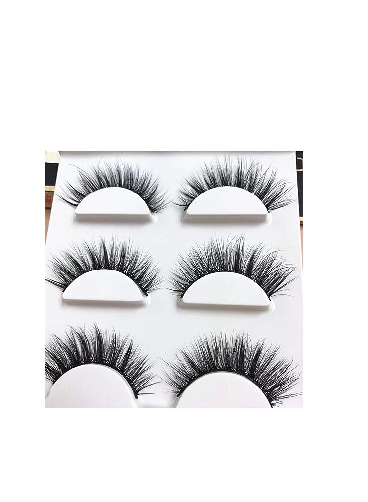 ORiTi 3 Pairs Long Cross False Eyelashes Makeup Natural 3D Thick Black Eye Lashes 15 - Image 3