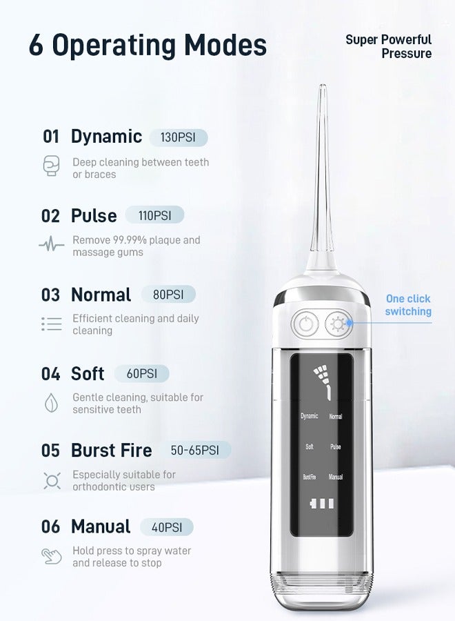 NKX New 6 Speed Portable Electric Toothbrush Outdoor Compact Oral Care Water Flosser - Image 5