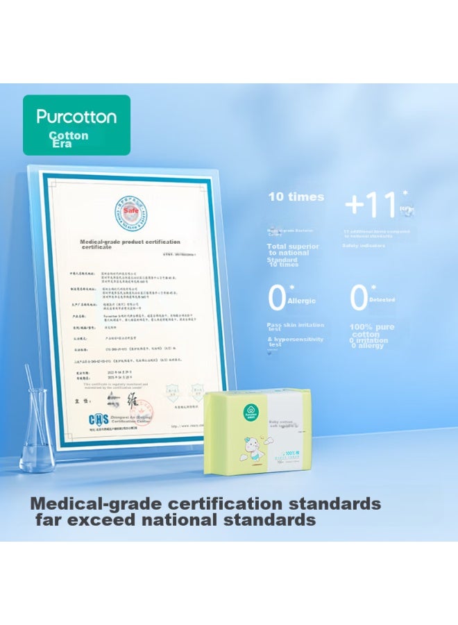Purcotton Baby Soft Cotton Wipes, 100% Pure Cotton, Dry And Wet Use Face Towels, Suitable For Adults, 100 Sheets * 6 Packs - Image 3