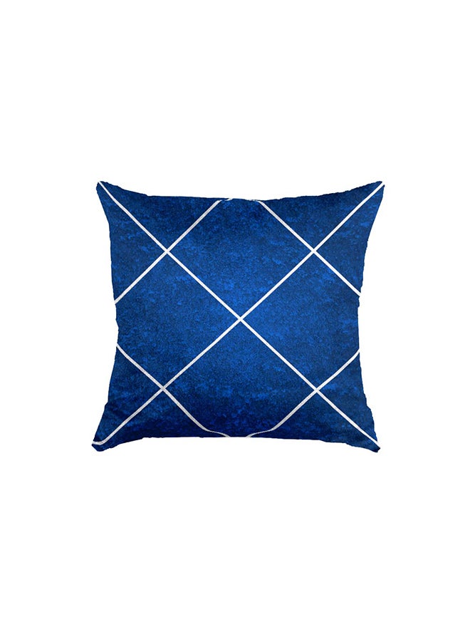 RIZARIES SuperSoft Blue & Silver Diamond Throw Pillow  - Image 2