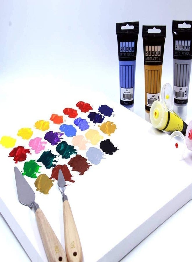 SUDOR Acrylic Paint Set, Waterproof and Vibrant, Non-Toxic Paints for Artists, Children, Hobby Painters and Students, Ideal for Wood, Stone and Canvas Painting (12 Color Set) - Image 3