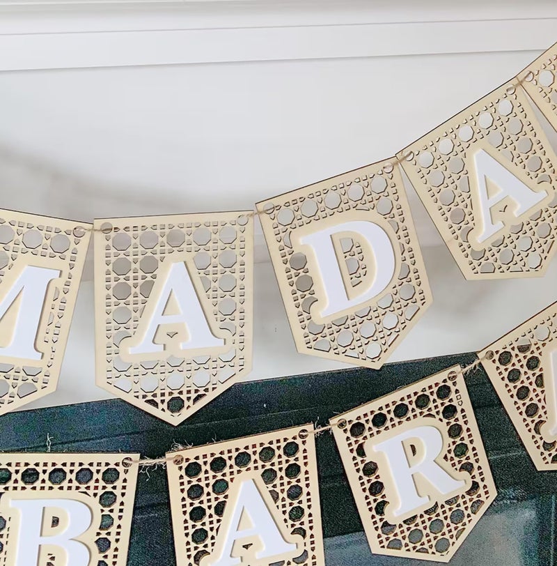 Cliths Ramadan 2025 Banner Full Set Wood Decoration, Eid Banner, Islamic Decor, Ramadan/Eid Decorations for Home - Image 5
