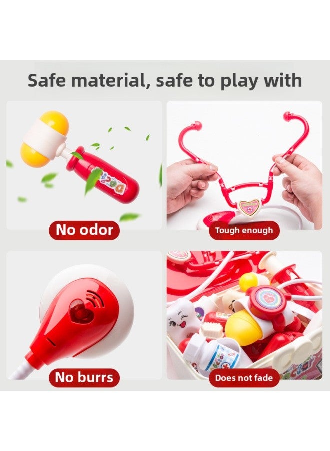 [Free Shipping] Doctor Toy Set Medical Stethoscope Children Play House Storage Box Simulation Boy Girl Box-Color:[Storage Box] Blue -53 Piece Set (Including Doll + Clothes) 895G  - Image 5