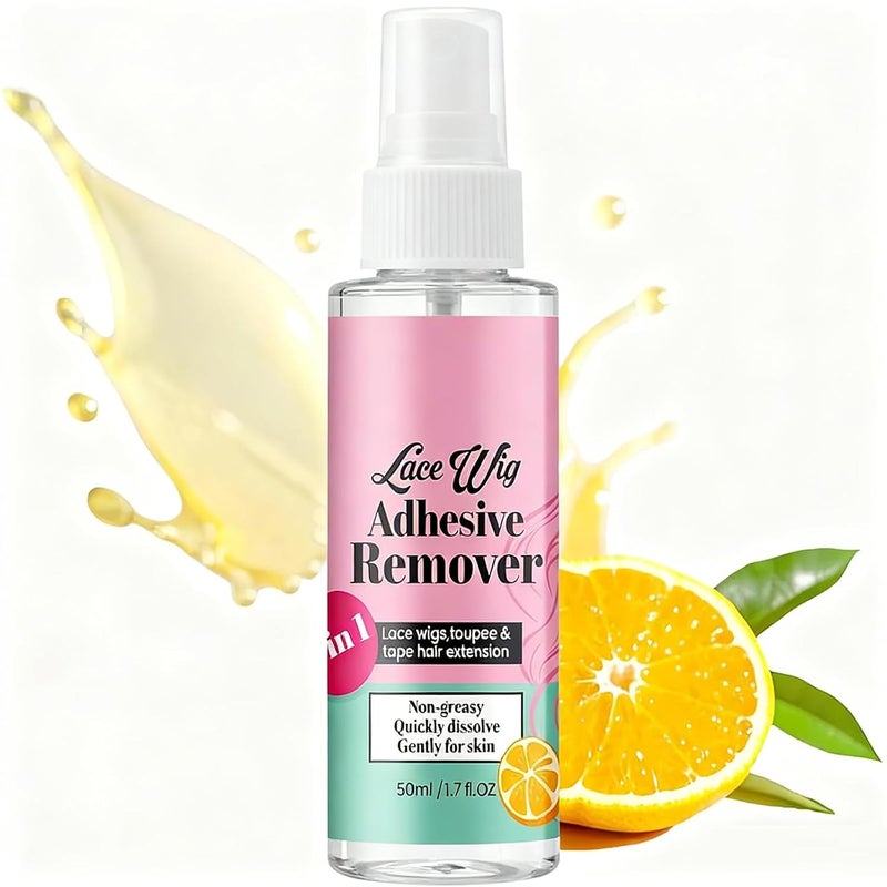 Lace Wig Adhesive Remover, Hair G-lue Remover, Tape-in Extension Remover, Removes Adhesive and Glue, Glue Remover, Non-Greasy, Easy to Clean, No Residue, Hair Extensions Remover(50ml) - Image 1