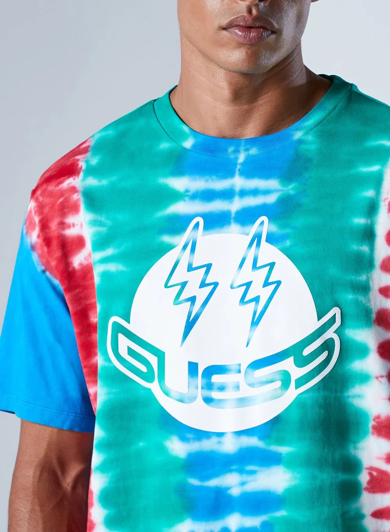 GUESS Balvin Tie Dye Crew Neck T-Shirt