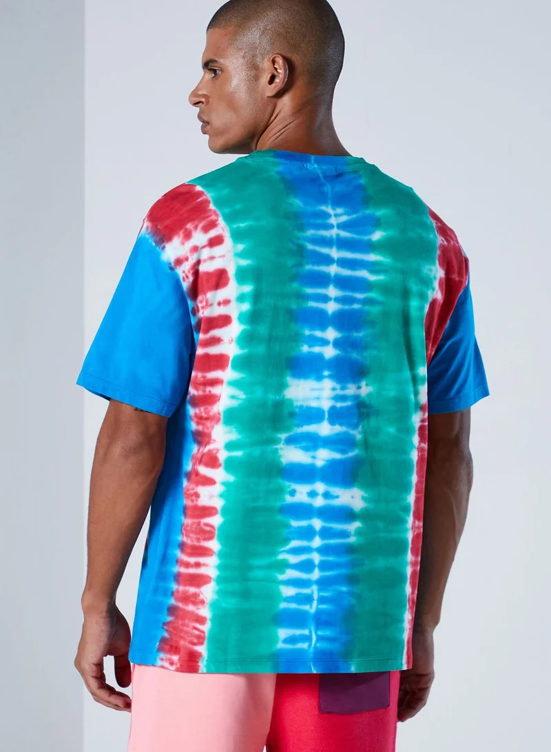 GUESS Balvin Tie Dye Crew Neck T-Shirt