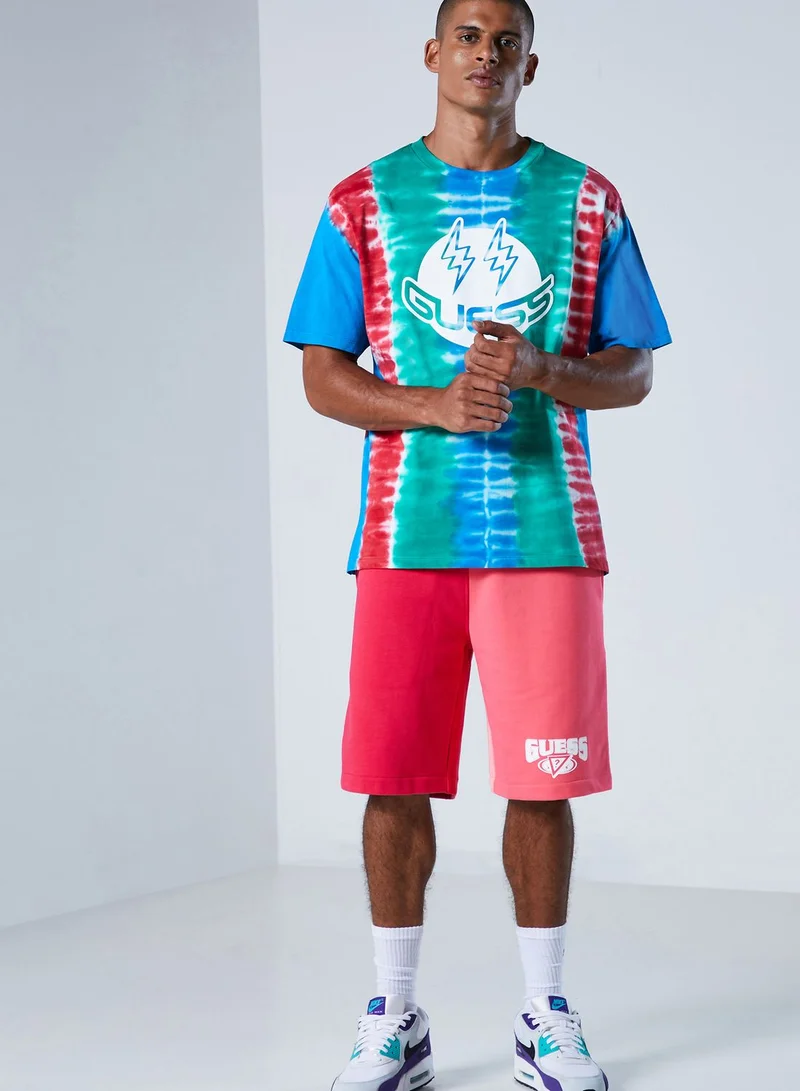 GUESS Balvin Tie Dye Crew Neck T-Shirt