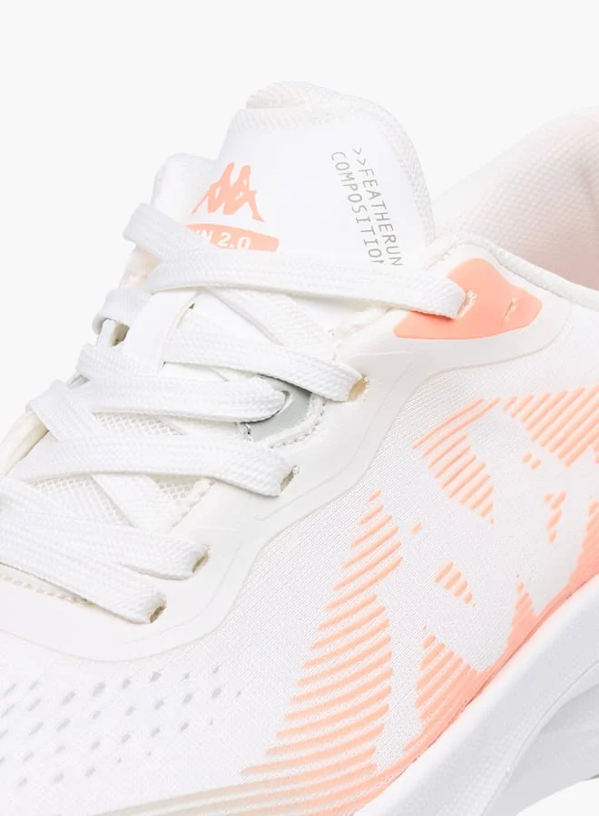 Kappa Women's Logo Detail Sports Shoes with Lace-Up Closure - RUN 2.0