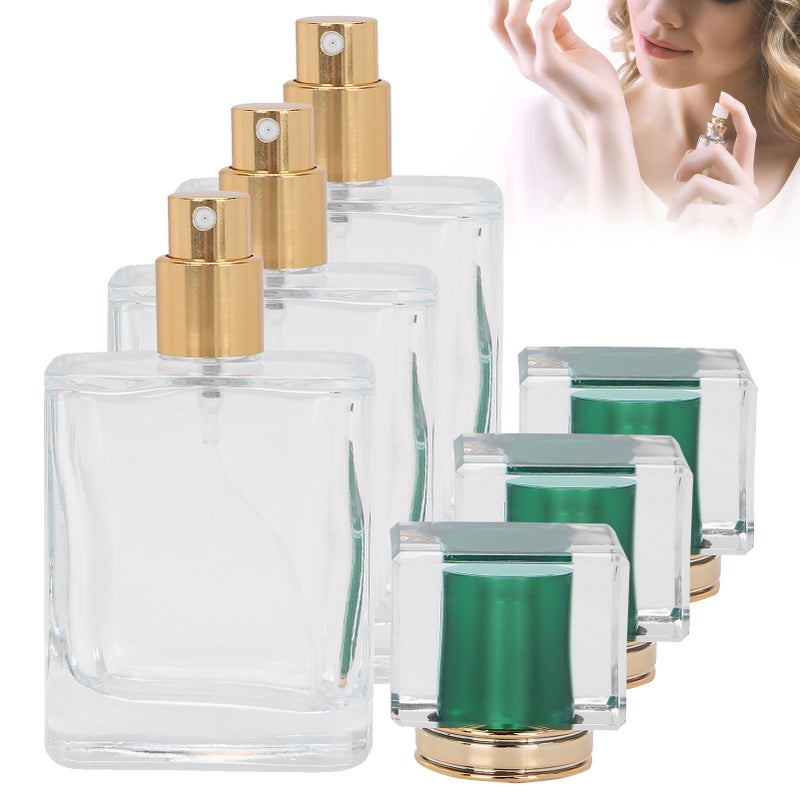 زجاجة عطر زجاجية 50 مل بخاخ عطر قابل لإعادة ملء حاوية مكياج سائل لون بنفسجي - Image 5