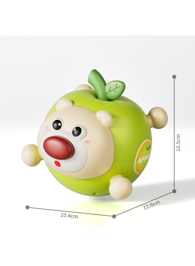 M Apple Bear Tumbler Toy Baby Baby Educational Early Education Teeth Molar Children's Toys Wholesale-Color:Apple Teether-green  - Image 1
