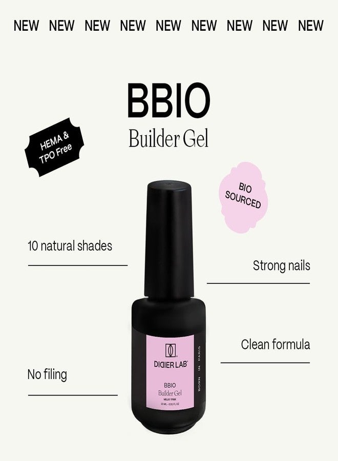 DIDIER LAB BBIO Builder Gel in a Bottle - Pink Mask Glitter - Clean Formula Free from HEMA and TPO - Self Leveling Builder Gel for Nails - Nail Builder LED UV Gel for Strengthening Nails - 0.51 fl oz - Image 3
