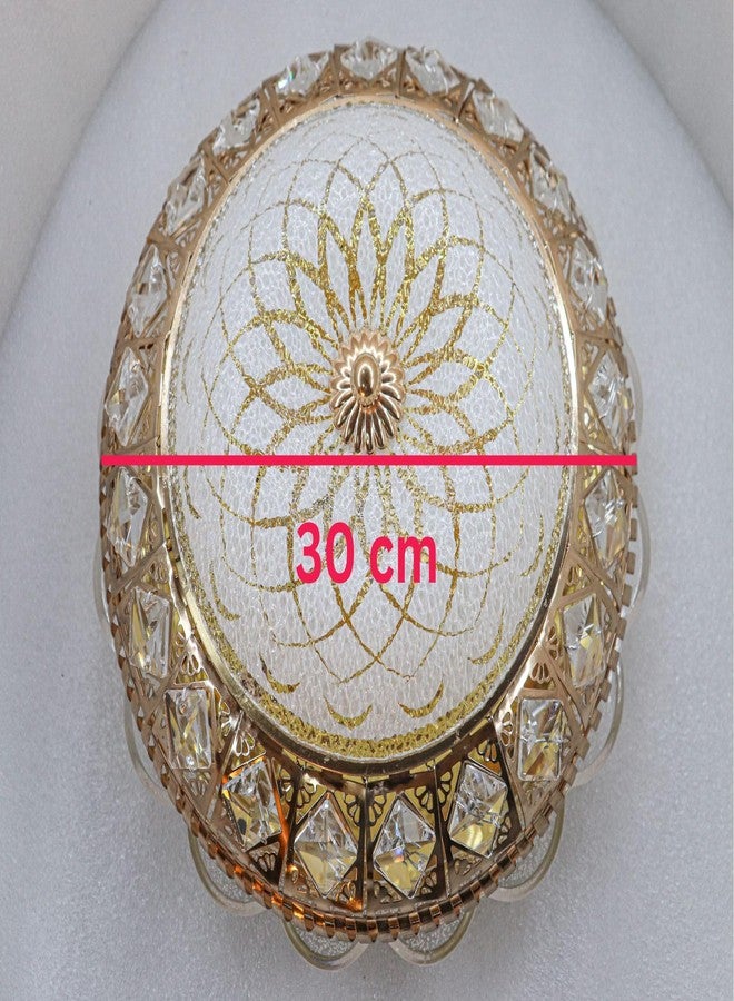 swanart Round Chandelier for Living Room Modern Crystal Ceiling Light Lamp (Multicolour) (Design 1) - Image 2