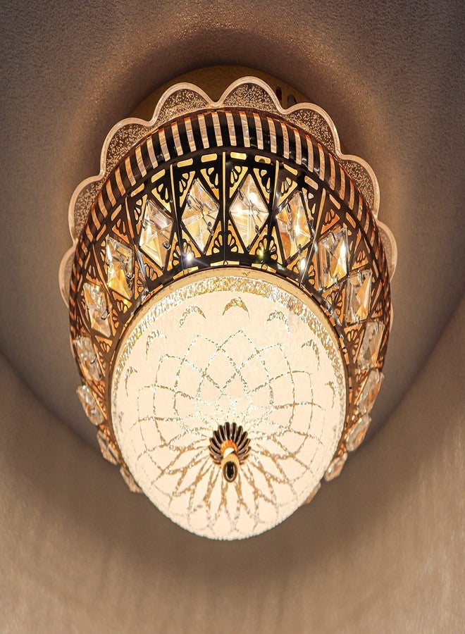 swanart Round Chandelier for Living Room Modern Crystal Ceiling Light Lamp (Multicolour) (Design 1) - Image 5