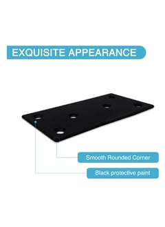 Y&D 8PCS Black Flat Mending Plate Stainless Steel Bracket with Holes Metal Straight Brace Repair Joining Fixing for Wood Screws  - Image 3