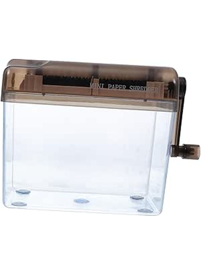 Manual Desktop Paper Shredder for Home Office Use with Waste Bin Easy to Clean - Image 1