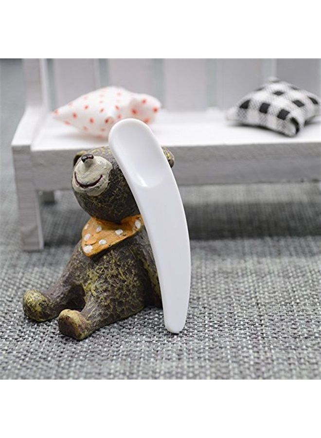 ONWON 100 PCS Mini Curved Cosmetic Scoop Makeup Mask Plastic Spoon (White) - Image 2