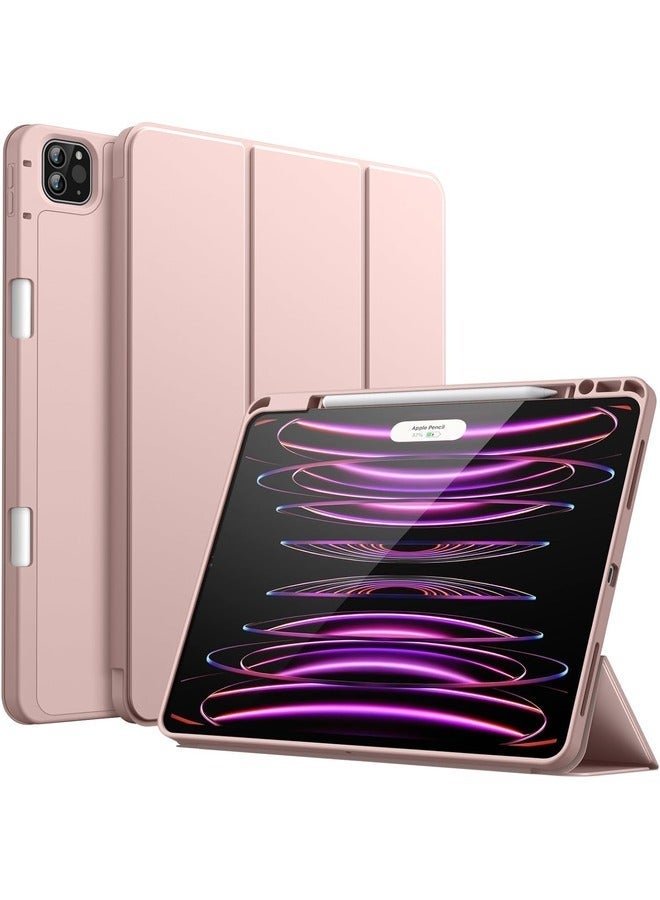 Gravity "2024 iPad Pro 13-Inch Smart Case with Pencil Holder ‚Äì Pink, Touch ID Compatible & Auto Wake/Sleep" - Image 1