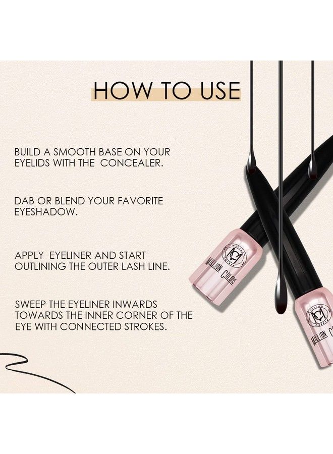 Million Colors Wing Master Eyeliner ; Matte Waterproof Color Liquid Eyeliner ; Quick Dry Smudge Proof ; Long Lasting Eye Makeup ; Blue ; 5 Ml - Image 5