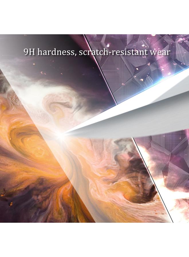 زبون جراب هاتف iPhone 13 Pro Max بنمط رخامي من الزجاج الواقي - Image 4